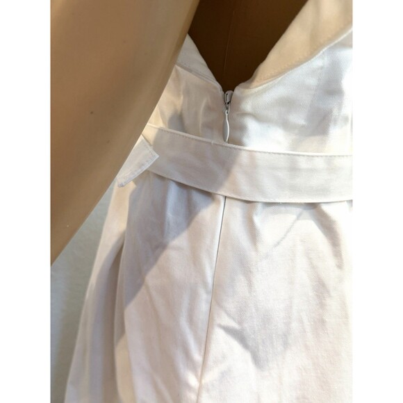 NWT Zara ZW Collection Belted Pleated Mini Dress White 8761/347 Women Sz Medium - Picture 9 of 11